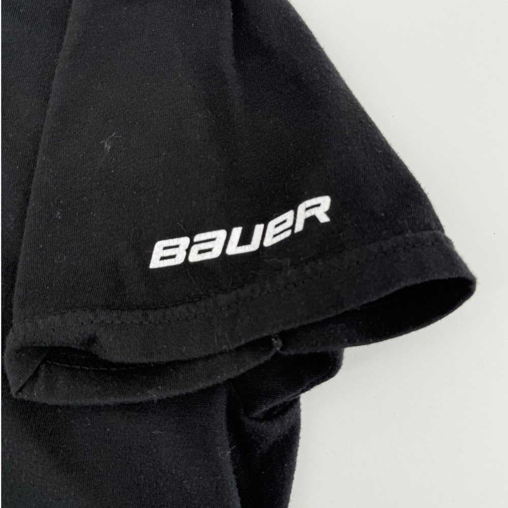 Bauer Hockey T Shirt Black White Logo Short Sleeve Casual Athletic Men S - Picture 7 of 8